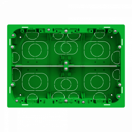 Unica - boîte de concentration encastrée - 2 rangées de 8 mod - à compléter