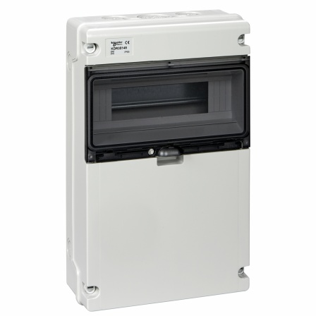 MUREVA XT - coffret étanche pr prises face lisse 1rangée 12modules 400x248 IP65