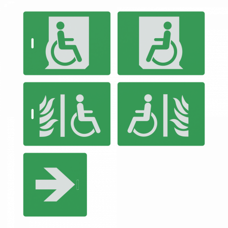 Exiway - étiquettes repositionnables de rechange DBR - Light link