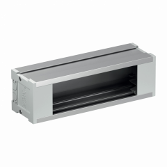 OptiLine 45 - boitier vide de prises de base - 3 modules - aluminium - L= 195mm