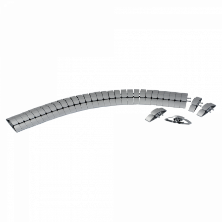 Unica System+ - Passe-câbles au sol flexible et extensible - Gris