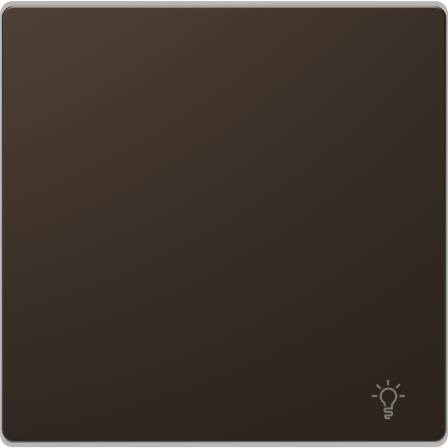 D-Life - enjoliveur pour commande simple avec picto lampe - métal mocca