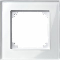 System M - M Elegance - Plaque de finition - 1 poste - verre blanc