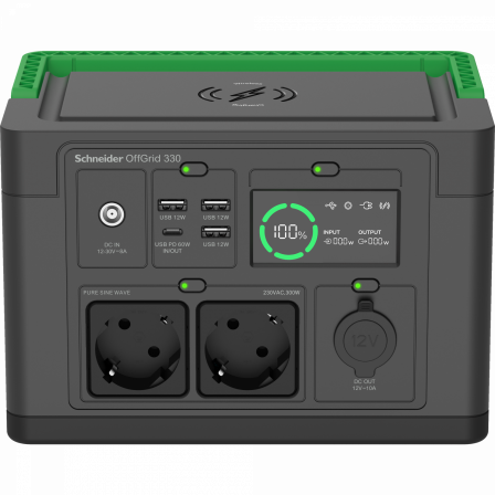 Schneider OffGrid 330, Station Electrique Portable, 230V, 332Wh Lithium-ion, LCD