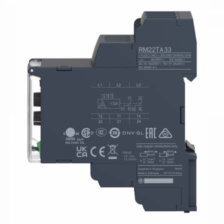 Harmony Control RM22 - relais contrôle de phases - 2OF - 380 à 480Vca