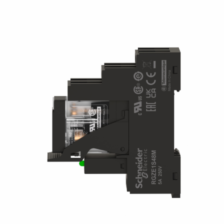 Harmony Relay RXG - relais embrochable monté sur embase - DEL - 2OF 5A - 24VDC