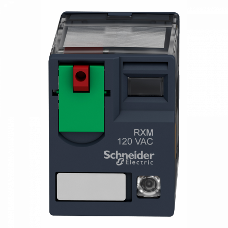 Harmony Relay RXM - relais miniature - embrochab - test+DEL - 2OF - 12A - 120VAC