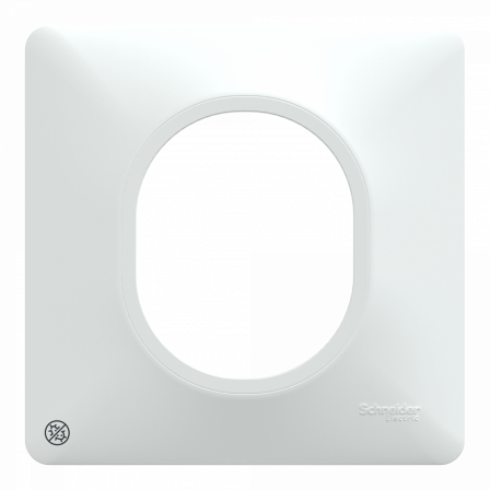 Ovalis - Plaque de finition - 1 poste Antibactérien