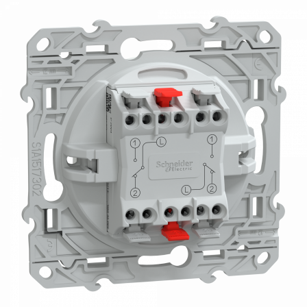 Ovalis - double va et vient - 10AX - Blanc