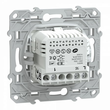 Wiser Ovalis - variateur poussoir - 2 fils - zigbee - Blanc