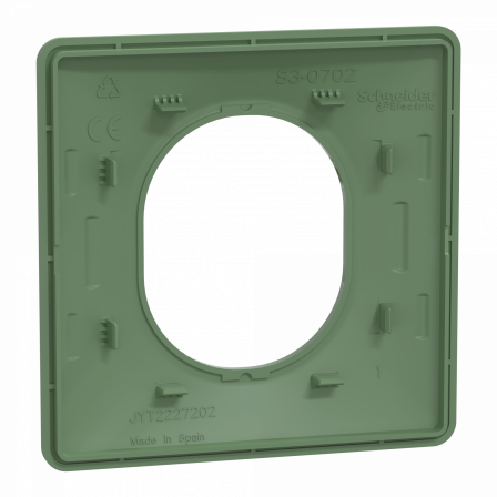 Ovalis - plaque de finition - 1 poste - vert forêt