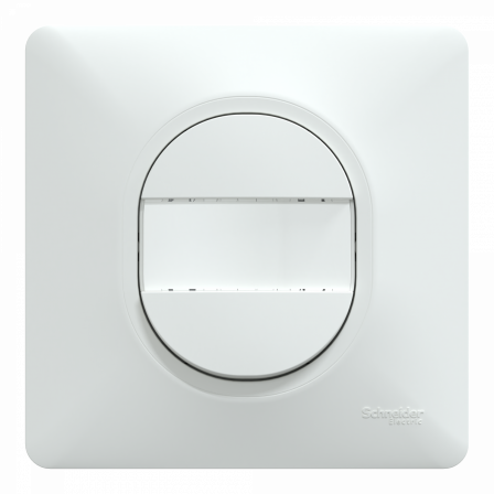 Ovalis - poussoir à fermeture porte-étiquette - 10AX - Blanc - griffes - plaque