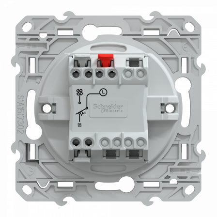 Ovalis - poussoir VMC - sans arrêt - Anthracite