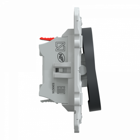 Ovalis - poussoir VMC - sans arrêt - Anthracite