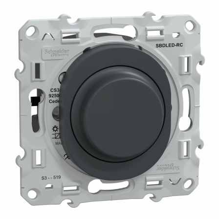 Ovalis - Variateur de lumière universel - 2/3 fils - Anthracite