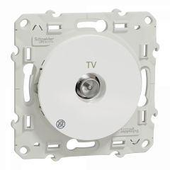 Odace - prise TV simple - Antibacterien