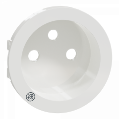 Odace - enjoliveur seul pour prise de courant 2P+T 16A - Antibacterien