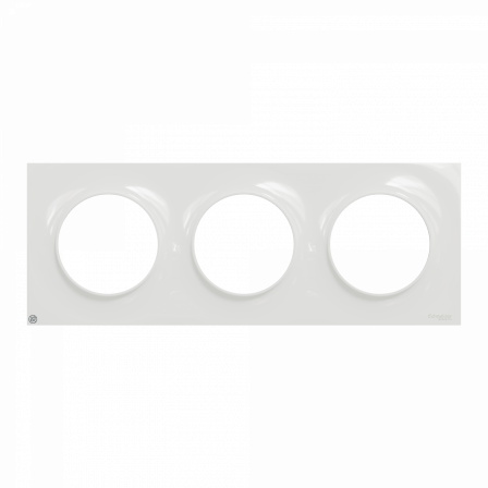 Odace Styl -  plaque 3 postes horizontaux ou verticaux 71mm antibactérien