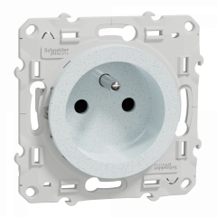 Odace prise de courant 2P+T - blc Recyclé - 4 connexions rapides par pôle