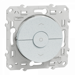 Odace - inter volet-roulant - blanc Recyclé 3 boutons montée/descente/stop à vis