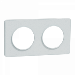 Odace Touch -  plaque 2 postes horizontaux ou verticaux 71mm blanc recyclé