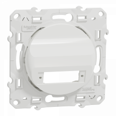 Odace - blanc - prise optique 2 sorties - compléter avec traversée VDIB6082001