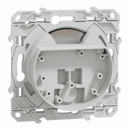 Odace - prise multiservice - blanc - griffes montées