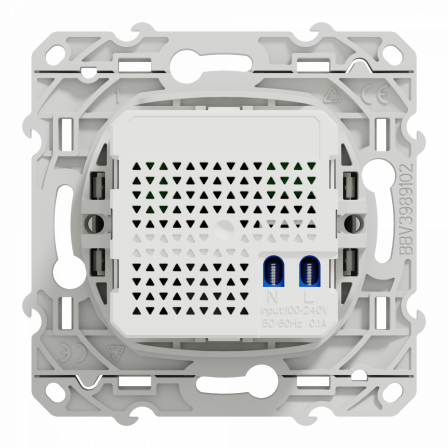 Odace - prise RJ45 CPL - blanc - compatible standard HPAV - 200Mbp/s