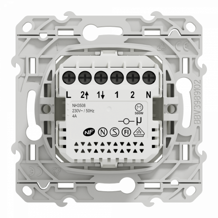 Wiser Odace - interrupteur connecté volet-roulant - 4A - zigbee - blanc