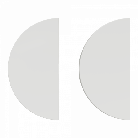 Odace - blanc - enjoliveur double va-et-vient - double poussoir - vv + poussoir