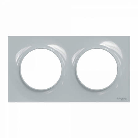 Odace Styl - plaque 2 postes horizontaux ou verticaux entraxe 71mm sable