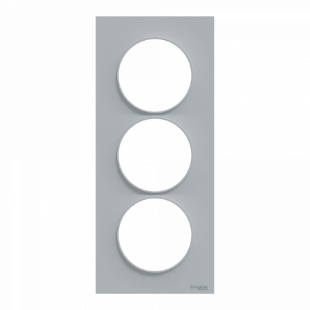 Odace Styl -  plaque 3 postes verticaux entraxe 57mm sable