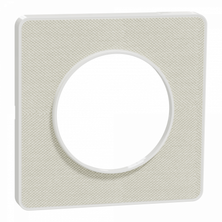 Odace Touch  - plaque 1 poste Kvadrat craie avec liseré blanc