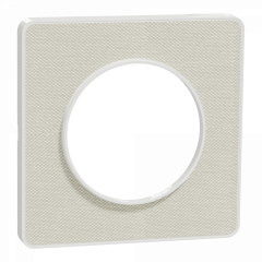 Odace Touch  - plaque 1 poste Kvadrat craie avec liseré blanc