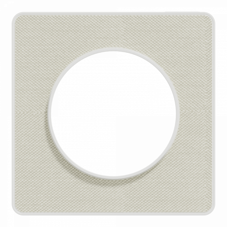 Odace Touch  - plaque 1 poste Kvadrat craie avec liseré blanc