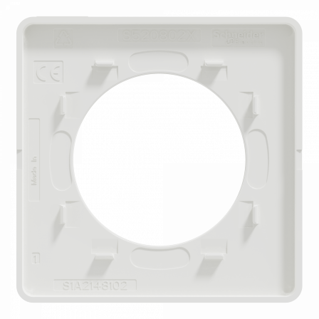 Odace Touch  - plaque 1 poste Kvadrat ocre avec liseré blanc