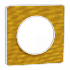 Odace Touch  - plaque 1 poste Kvadrat ocre avec liseré blanc