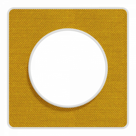 Odace Touch  - plaque 1 poste Kvadrat ocre avec liseré blanc