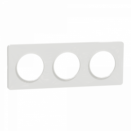 Odace Touch -  plaque 3 postes horizontaux ou verticaux entraxe 71mm blanc