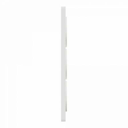 Odace Touch - plaque 3 postes verticaux 57mm bronze brossé avec liseré blanc