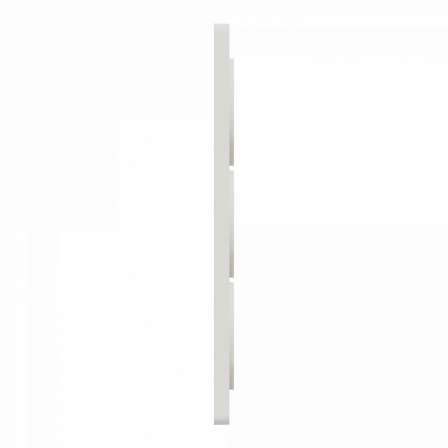 Odace Touch - plaque 3 postes verticaux 57mm bois nordique avec liseré blanc