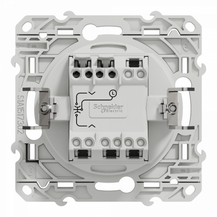 Odace - poussoir - blanc - 10A - griffes montées