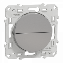 Odace - poussoir - aluminium - 2 boutons montée/descente pour volets-roulants