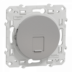 Odace - prise RJ45 cat.6 UTP - grade 1 à 2 (tél. + info.) - à vis - aluminium