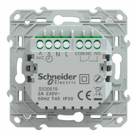 Wiser Odace - Thermostat connecté filaire - 2A - Aluminium