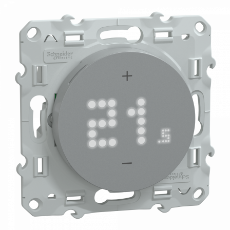 Wiser Odace - Thermostat connecté filaire - 2A - Aluminium