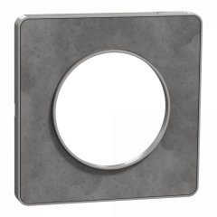 Odace Touch - plaque 1 poste ardoise avec liseré aluminium