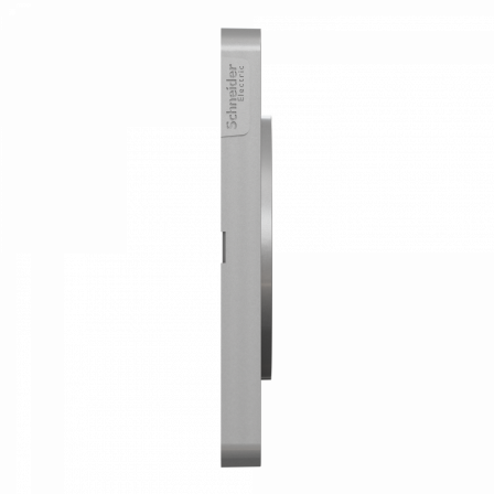 Odace Touch - plaque 4 postes horiz/vert 71mm aluminium brossé avec liseré alu
