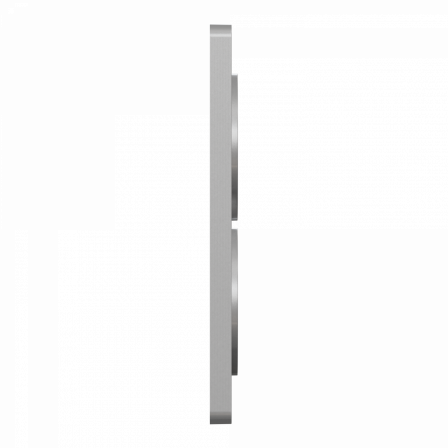 Odace Touch -  plaque 2 postes verticaux entraxe 57mm aluminium