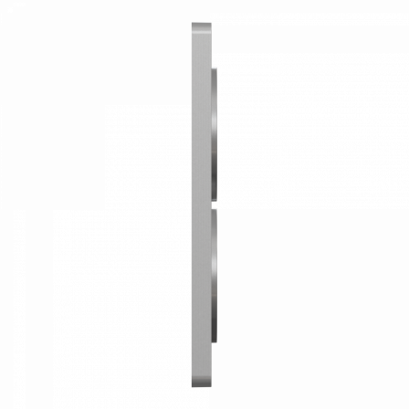 Odace Touch - plaque 2 postes verticaux 57mm ardoise avec liseré aluminium
